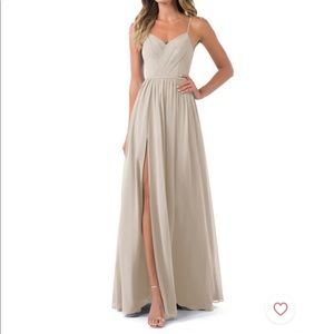 Azazie Cora Size 8 Taupe